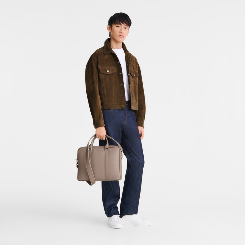 Longchamp | Le Foulonné XS Briefcase Turtledove - Leather | Turtledove