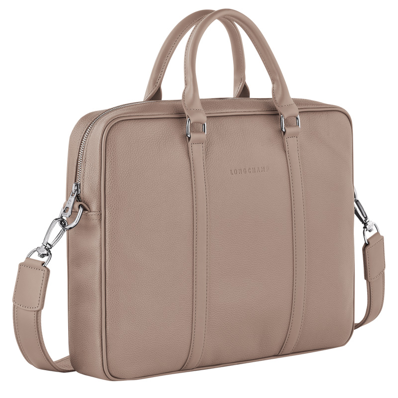 Longchamp | Le Foulonné XS Briefcase Turtledove - Leather | Turtledove