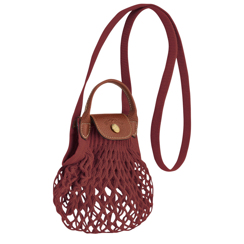 Longchamp | Le Pliage Filet XS Mesh bag Mahogany - Canvas | Mahogany