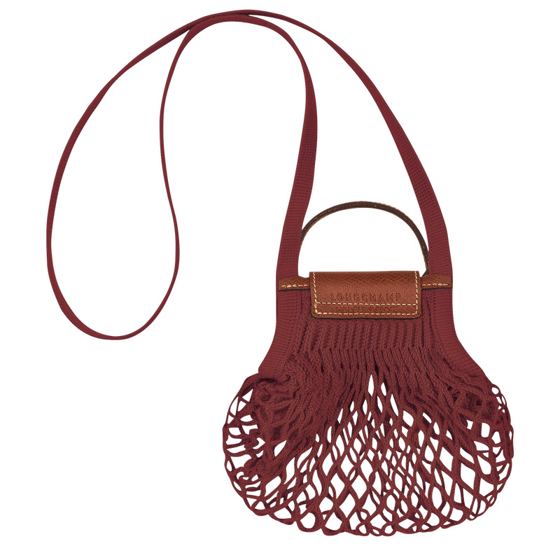 Longchamp | Le Pliage Filet XS Mesh bag Mahogany - Canvas | Mahogany