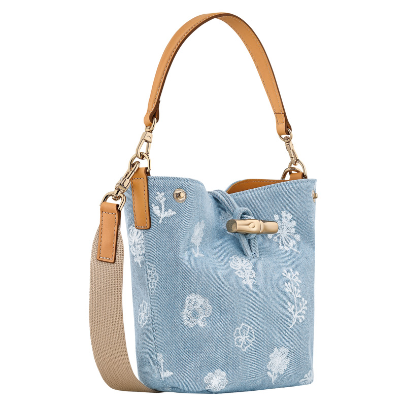 Longchamp | Le Roseau XS Bucket bag Sky Blue - Canvas | Sky Blue
