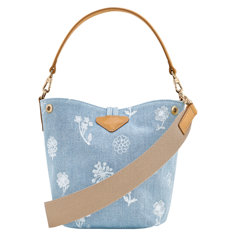 Longchamp | Le Roseau XS Bucket bag Sky Blue - Canvas | Sky Blue