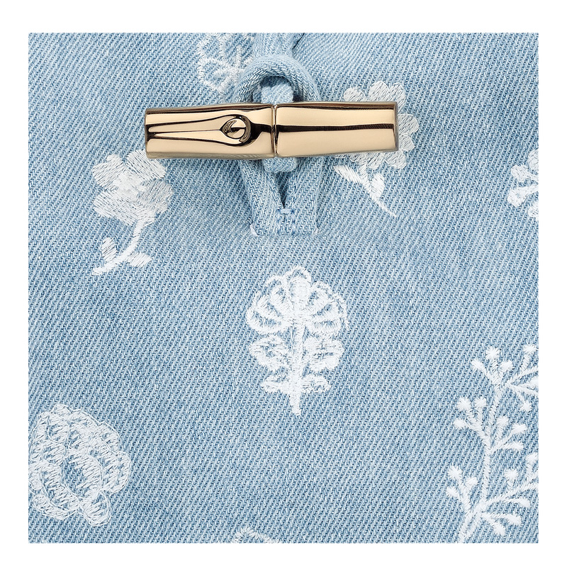 Longchamp | Le Roseau XS Bucket bag Sky Blue - Canvas | Sky Blue
