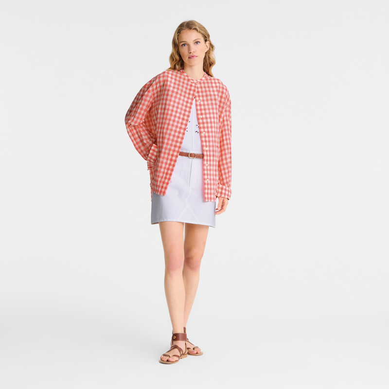 Longchamp | Shirt Blush - Vichy jacquard | Blush