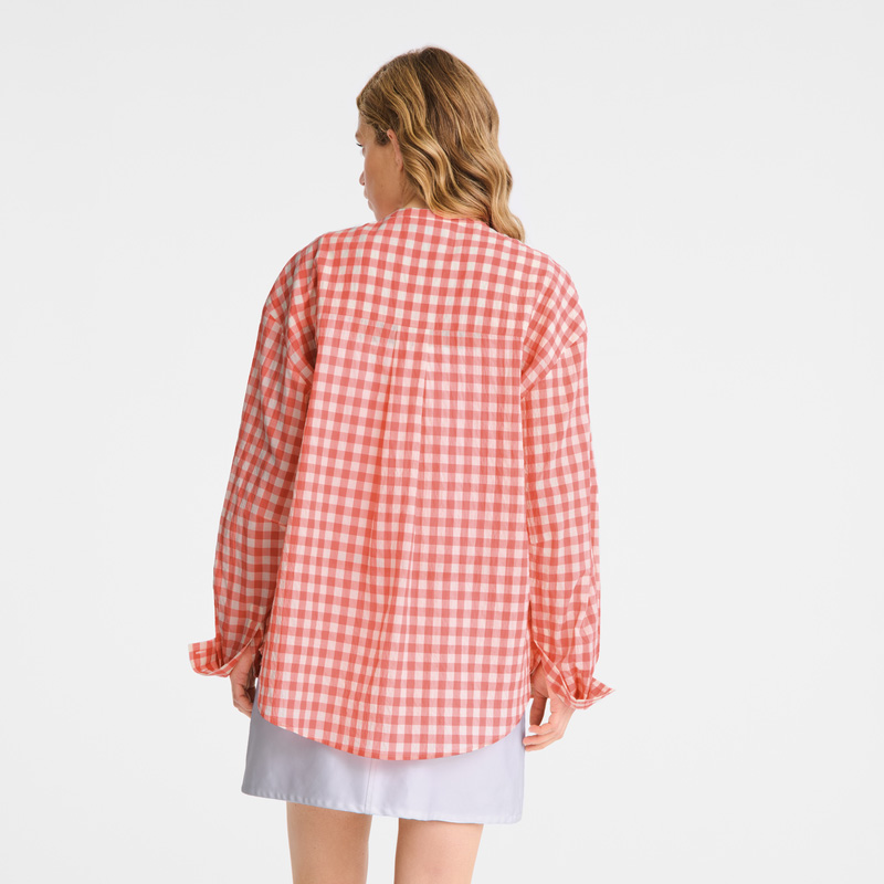Longchamp | Shirt Blush - Vichy jacquard | Blush