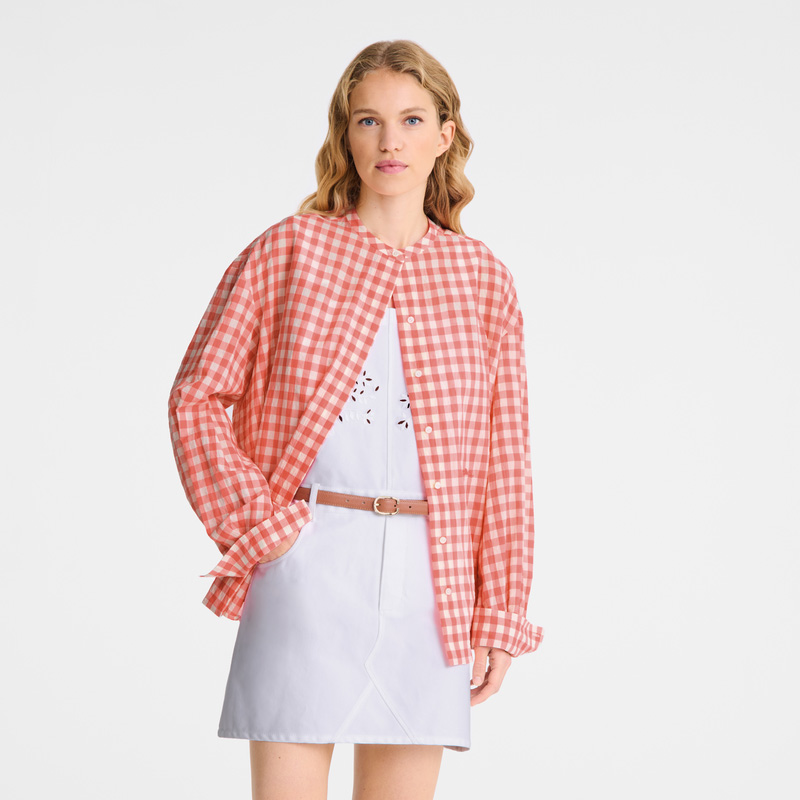 Longchamp | Shirt Blush - Vichy jacquard | Blush