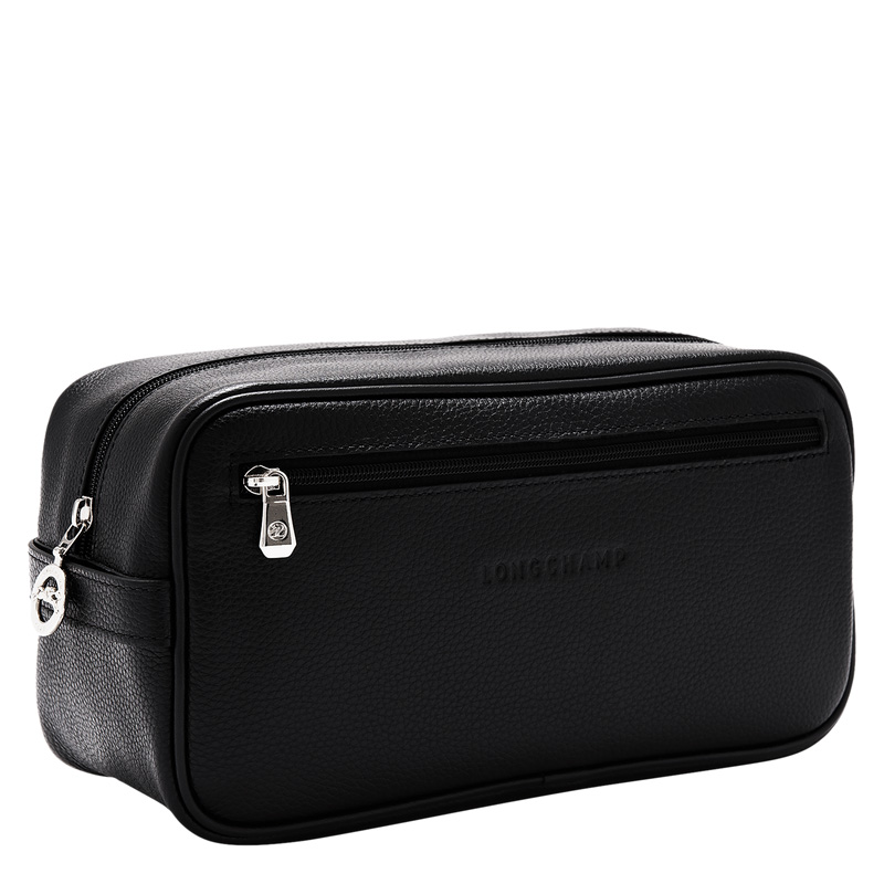 Longchamp | Le Foulonné Toiletry case Black - Leather | Black