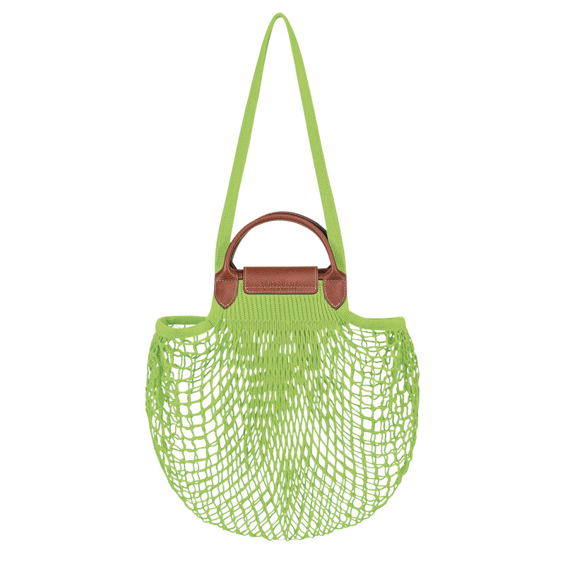 Longchamp | Le Pliage Filet L Mesh bag Green Light - Canvas | Green Light