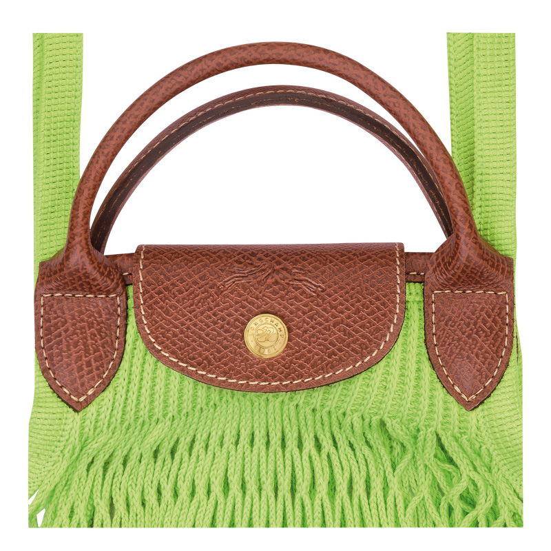 Longchamp | Le Pliage Filet L Mesh bag Green Light - Canvas | Green Light
