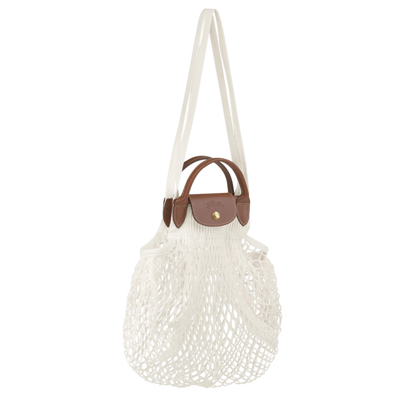 Longchamp | Le Pliage Filet L Mesh bag Ecru - Canvas | Ecru