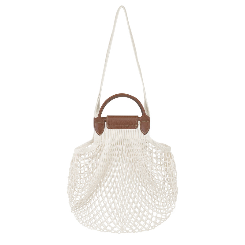 Longchamp | Le Pliage Filet L Mesh bag Ecru - Canvas | Ecru