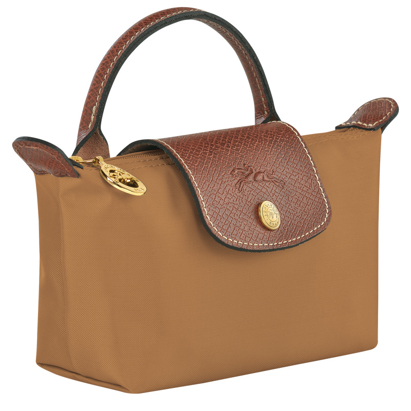 Longchamp | Le Pliage Original Pouch with handle Fawn - Recycled canvas | Fawn