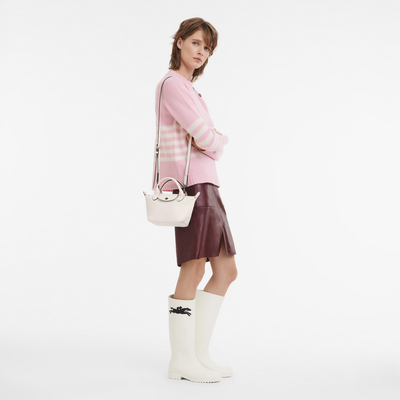 Longchamp | Le Pliage Xtra XS Handbag Ecru - Leather | Ecru