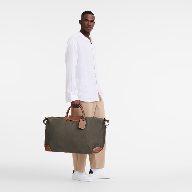 Longchamp | Boxford XL Travel bag Brown - Recycled canvas | Brown