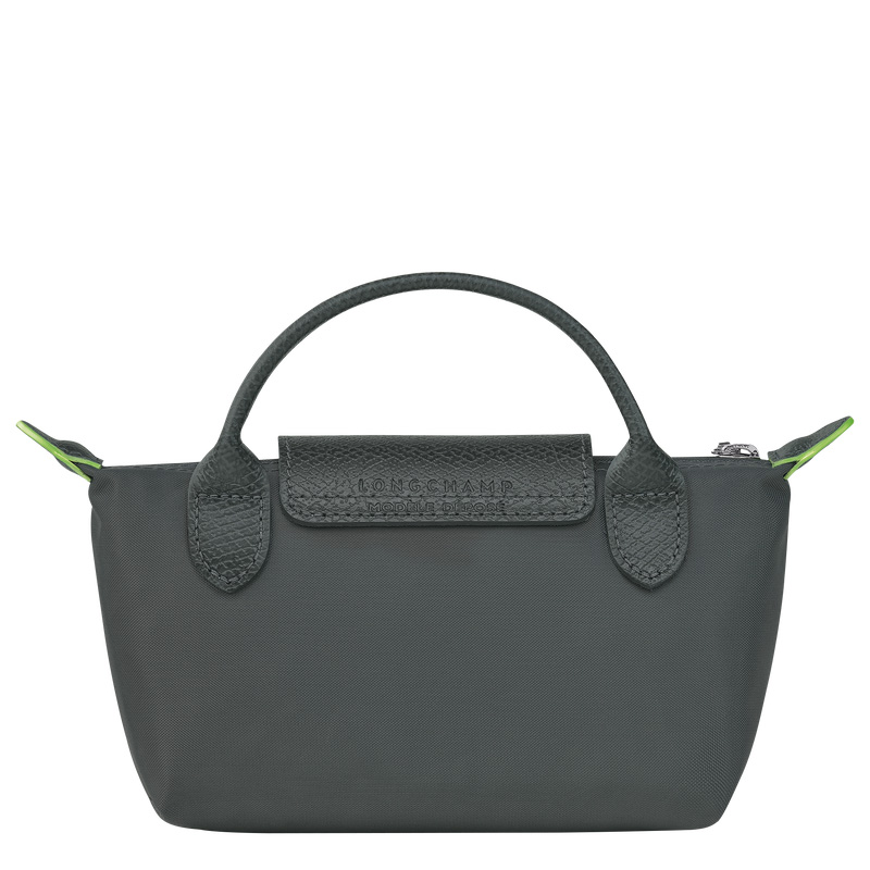 Longchamp | Le Pliage Green Pouch with handle Graphite - Recycled canvas | Graphite
