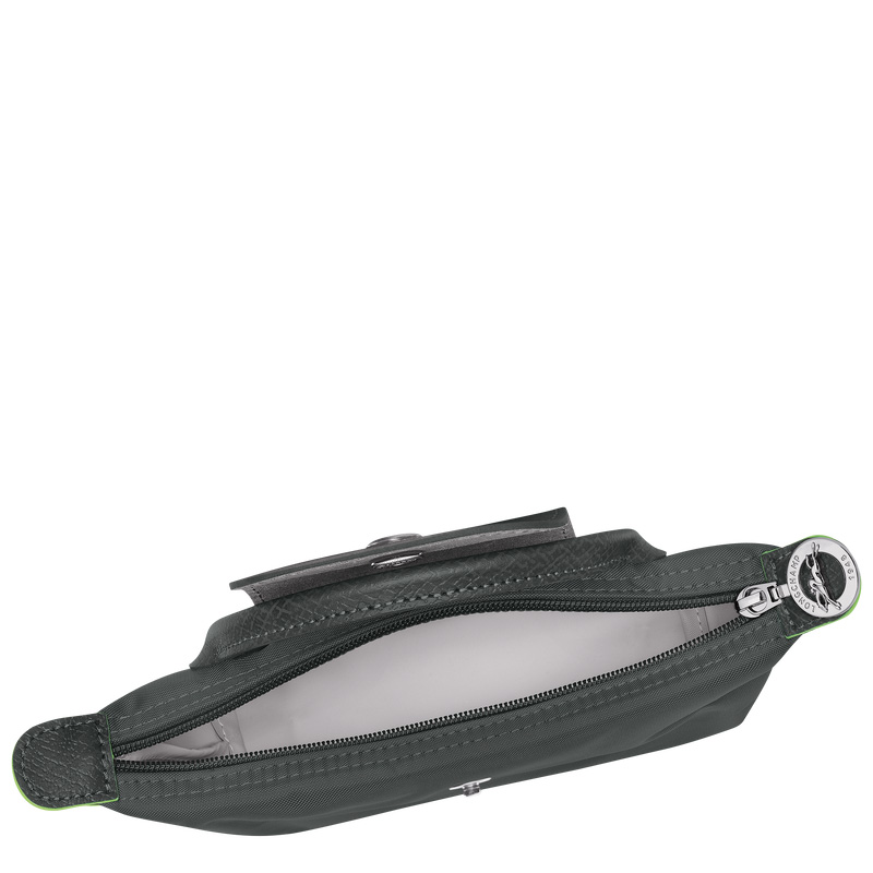 Longchamp | Le Pliage Green Pouch with handle Graphite - Recycled canvas | Graphite