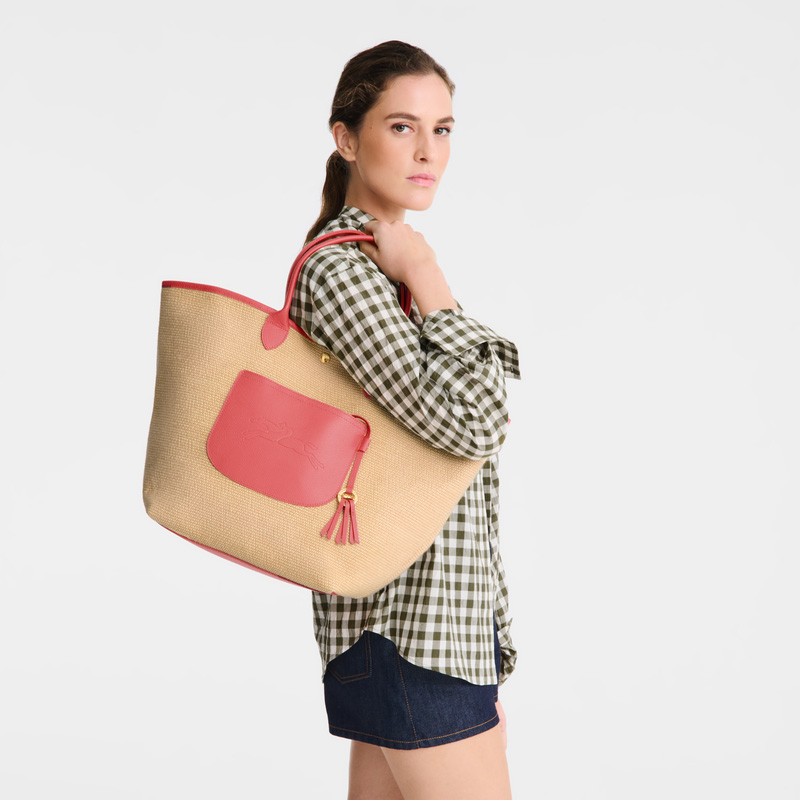 Longchamp | Le Pliage Collection L Basket bag Blush - Canvas | Blush