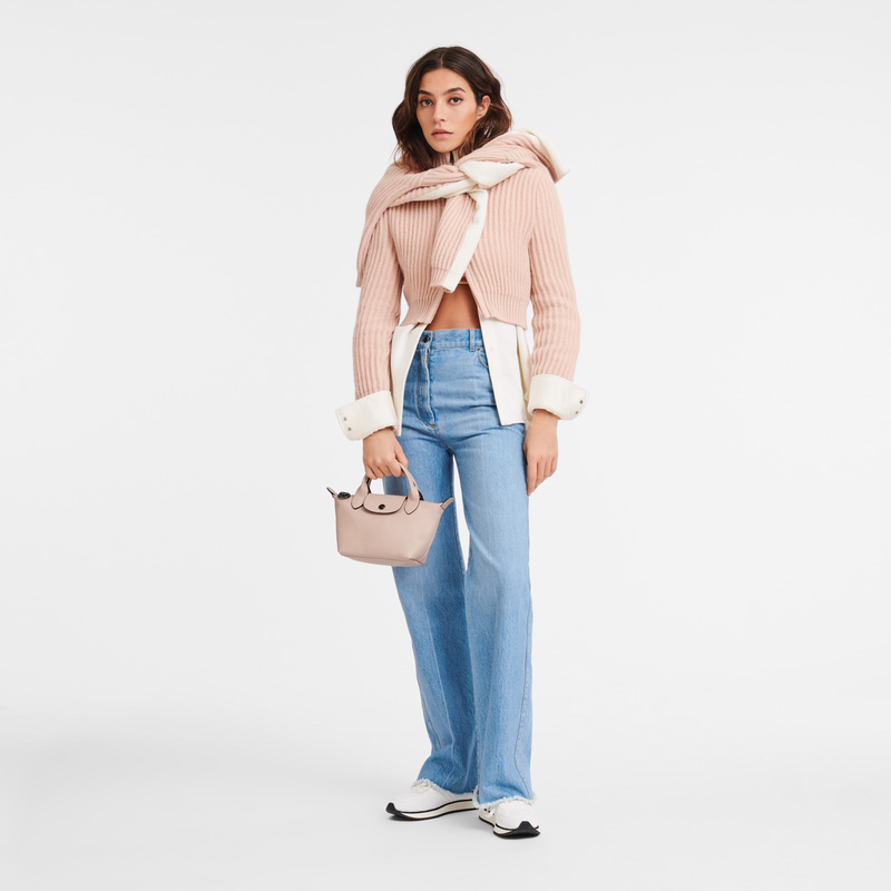 Longchamp | Le Pliage Xtra XS Handbag Nude - Leather | Nude