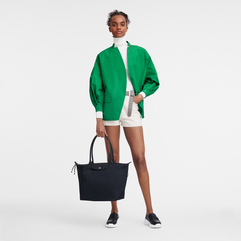 Longchamp | Le Pliage Energy L Tote bag Black - Recycled canvas | Black