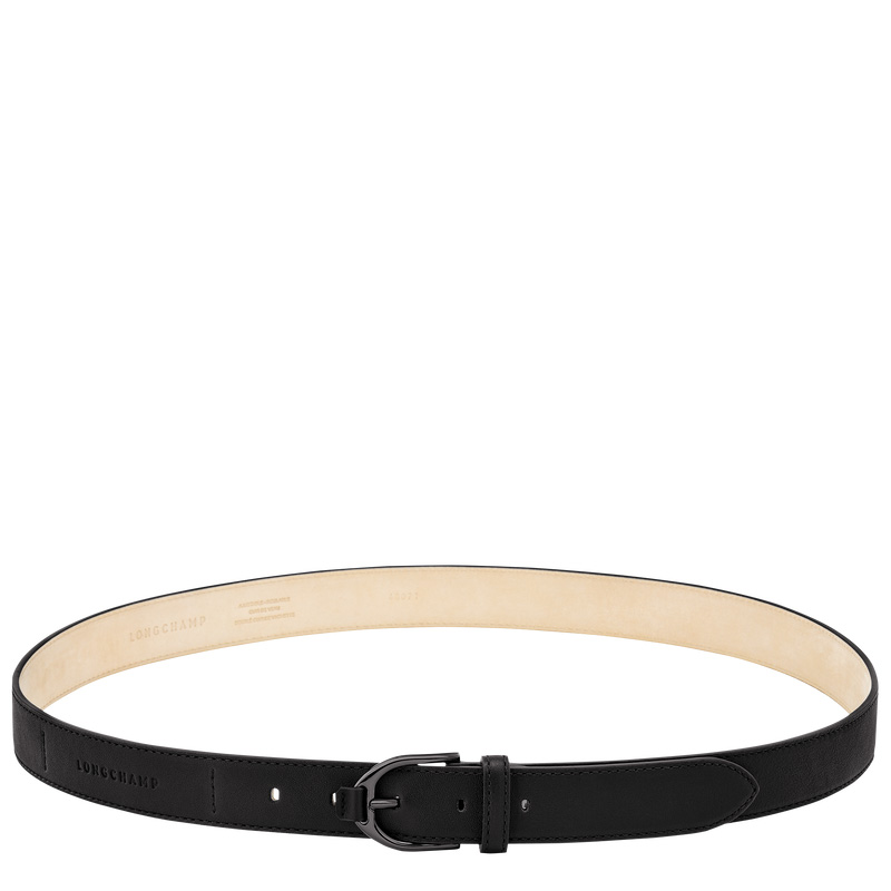 Longchamp | 3D Ladies' belt Black - Leather | Black