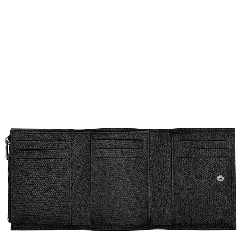 Longchamp | Le Roseau Wallet Black - Leather | Black