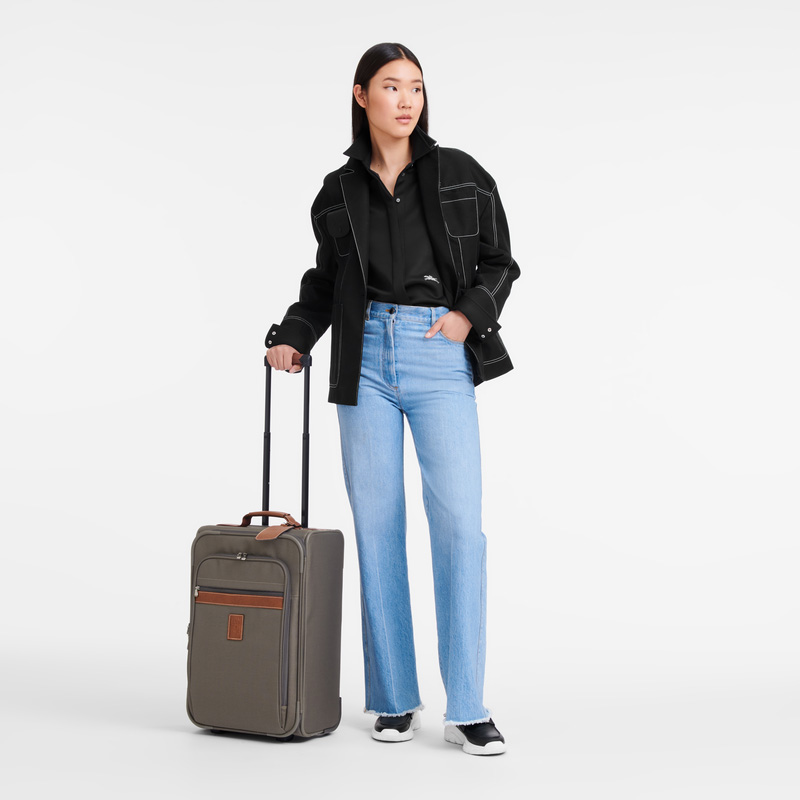 Longchamp | Boxford M Carry-on Brown - Recycled canvas | Brown