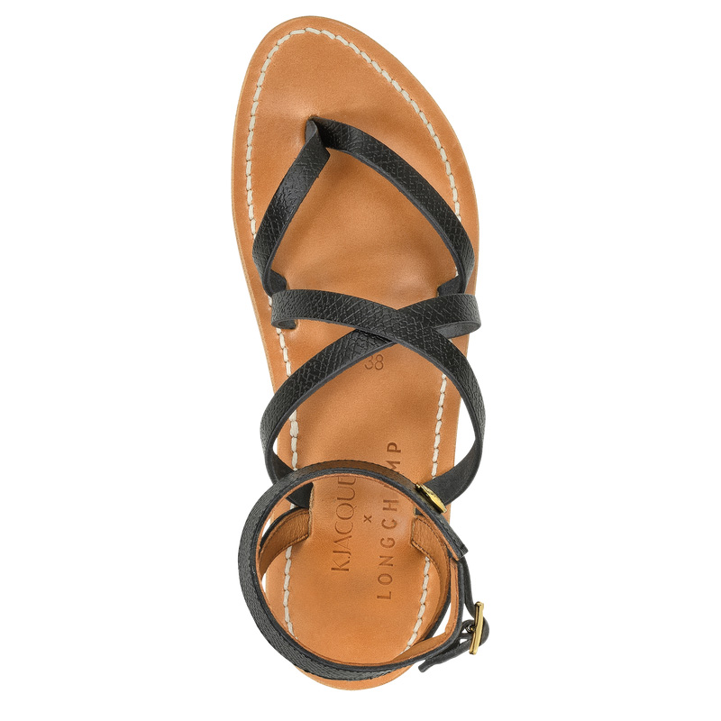 Longchamp | x K.Jacques Sandals Black - Leather | Black