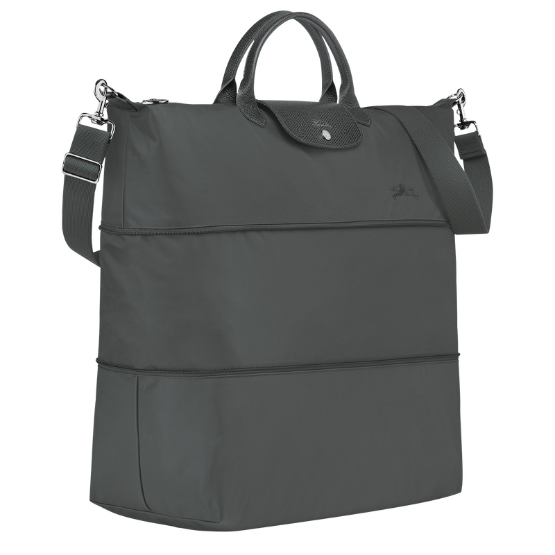 Longchamp | Le Pliage Green Travel bag expandable Graphite - Recycled canvas | Graphite