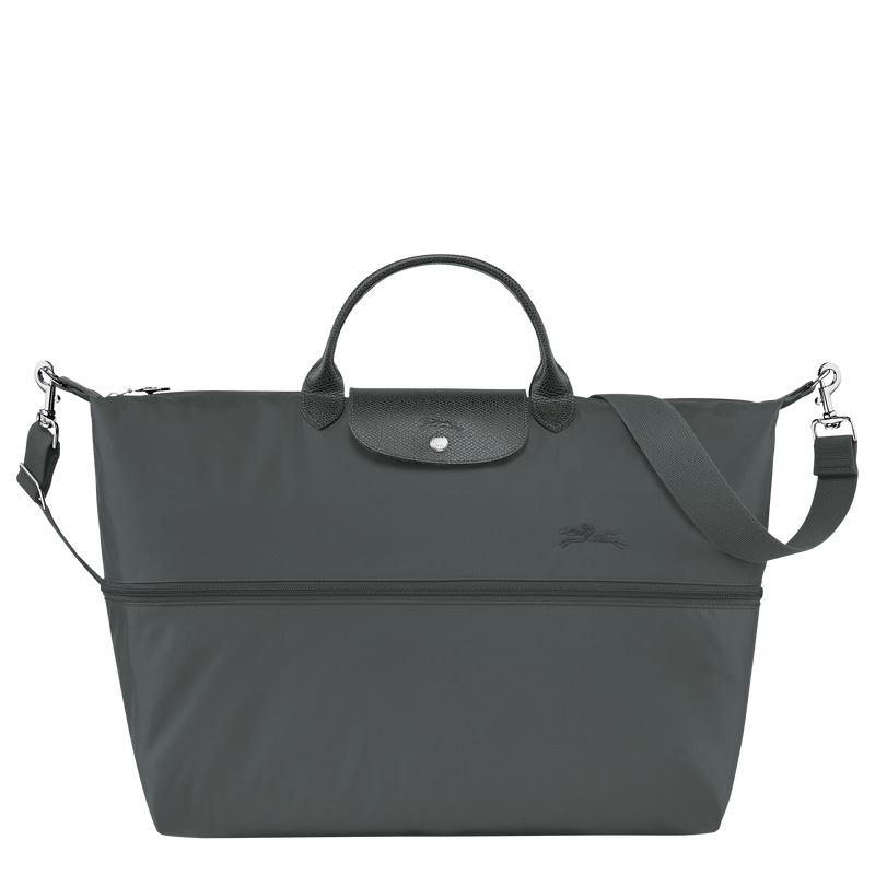 Longchamp | Le Pliage Green Travel bag expandable Graphite - Recycled canvas | Graphite