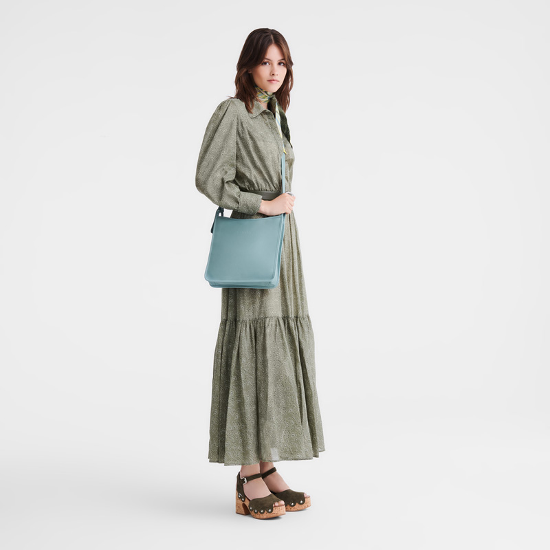 Longchamp | Le Foulonné M Crossbody bag Eucalyptus - Leather | Eucalyptus
