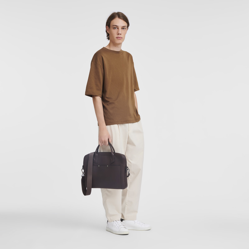 Longchamp | sur Seine Briefcase Mocha - Leather | Mocha