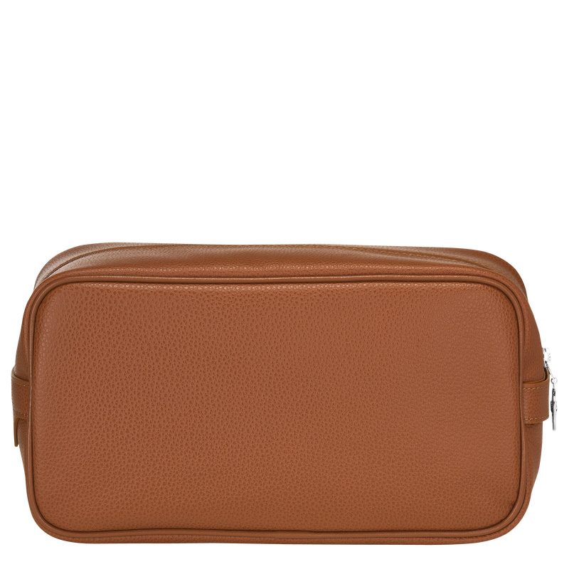 Longchamp | Le Foulonné Toiletry case Caramel - Leather | Caramel