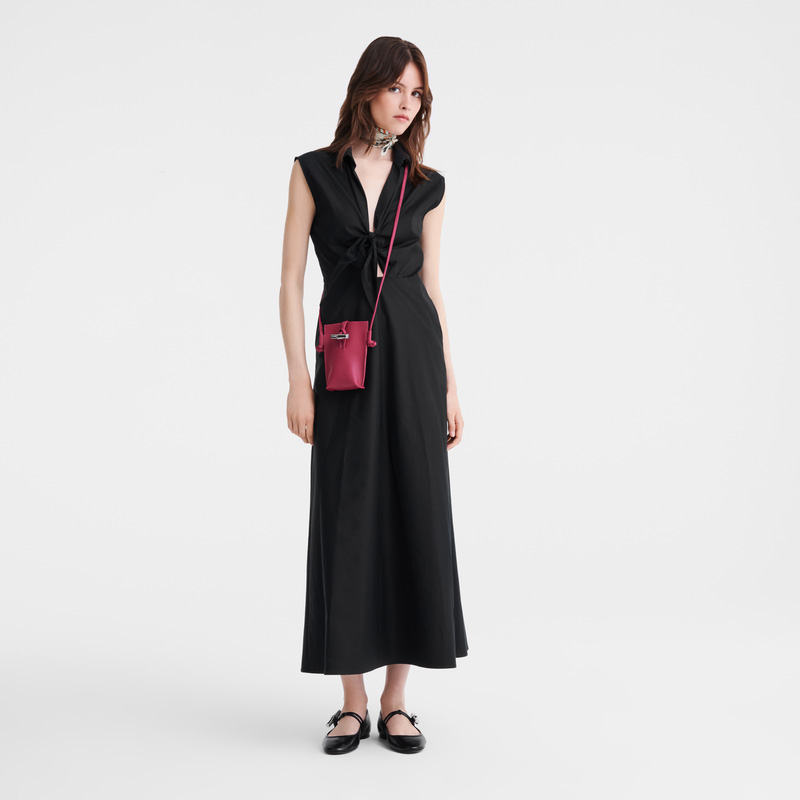 Longchamp | Le Roseau Phone case Beetroot - Leather | Beetroot