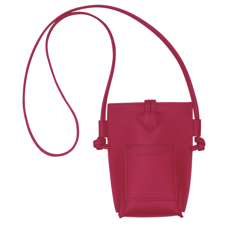 Longchamp | Le Roseau Phone case Beetroot - Leather | Beetroot
