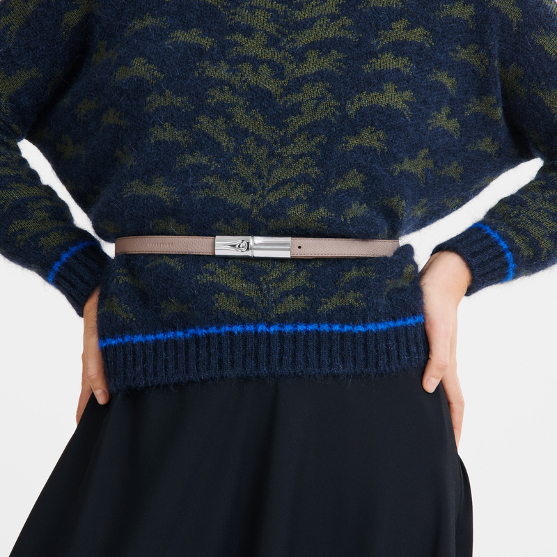 Longchamp | Le Roseau Ladies' belt Clay - Leather | Clay