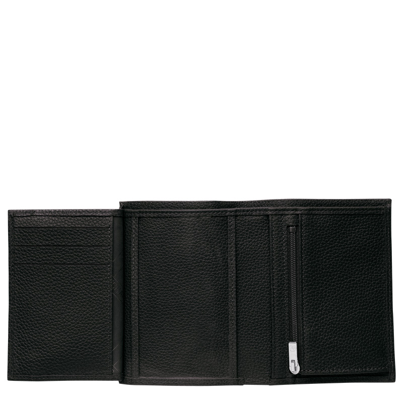 Longchamp | Le Foulonné Wallet Black - Leather | Black