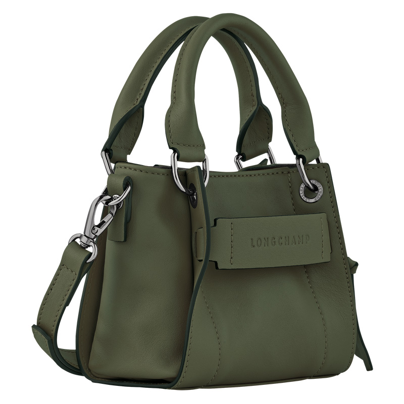 Longchamp | 3D XS Handbag Khaki - Leather | Khaki