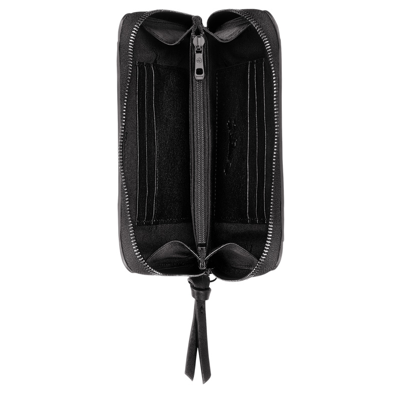 Longchamp | 3D Wallet Black - Leather | Black