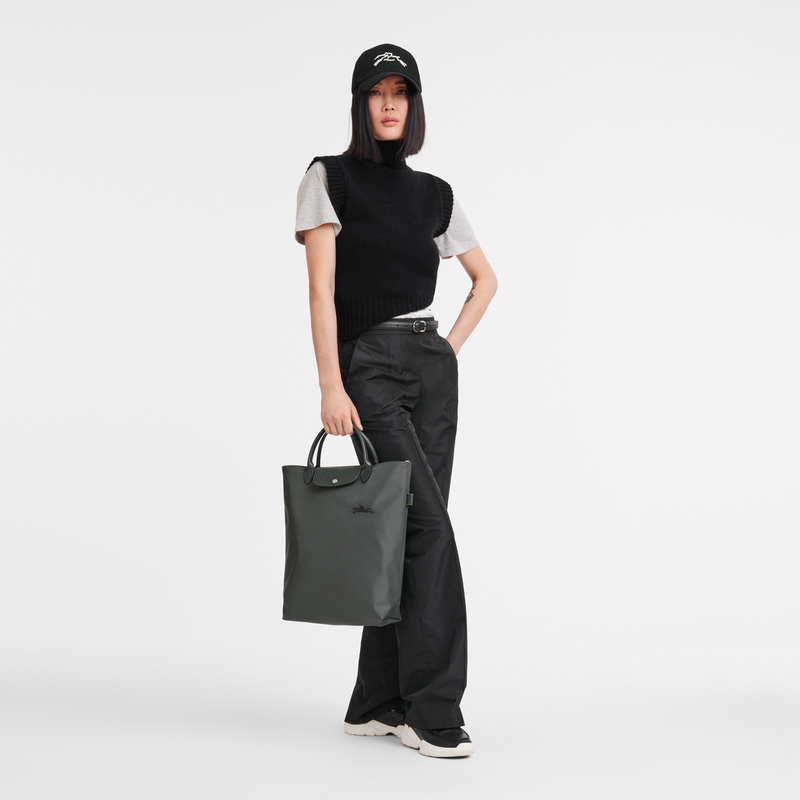 Longchamp | Le Pliage Green M Tote bag Graphite - Canvas | Graphite