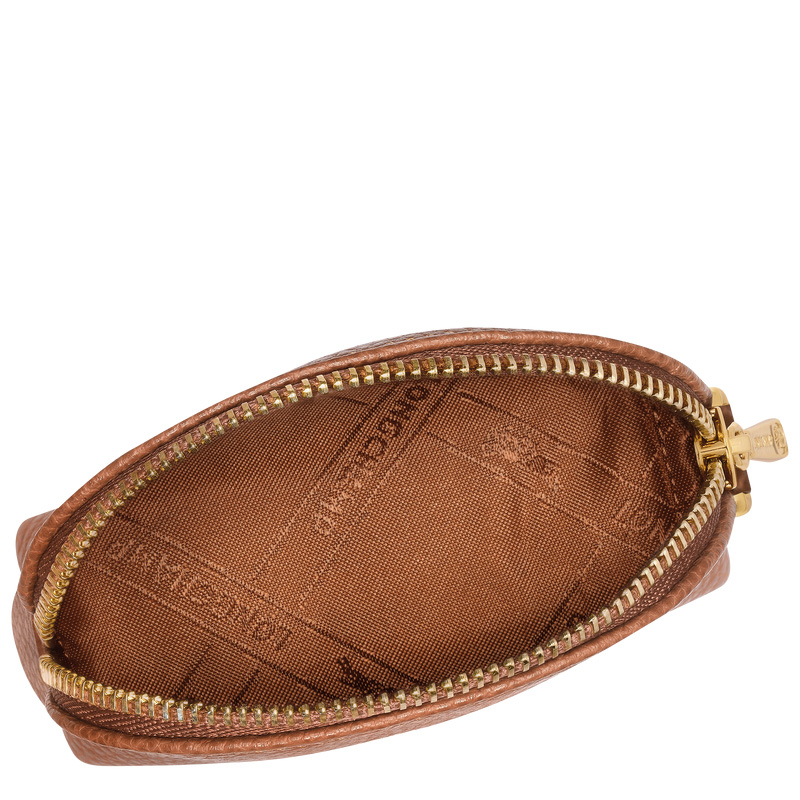 Longchamp | Le Foulonné Coin purse Caramel - Leather | Caramel