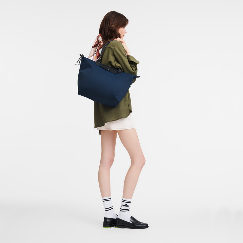 Longchamp | Le Pliage Energy L Tote bag Navy - Recycled canvas | Navy