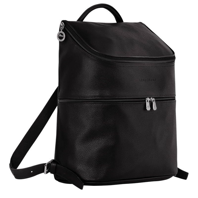 Longchamp | Le Foulonné Backpack Black - Leather | Black