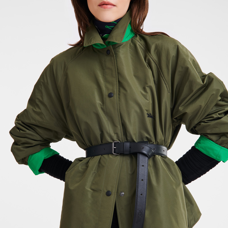 Longchamp | Padded blouson Khaki/Green - Technical taffeta | Khaki/Green