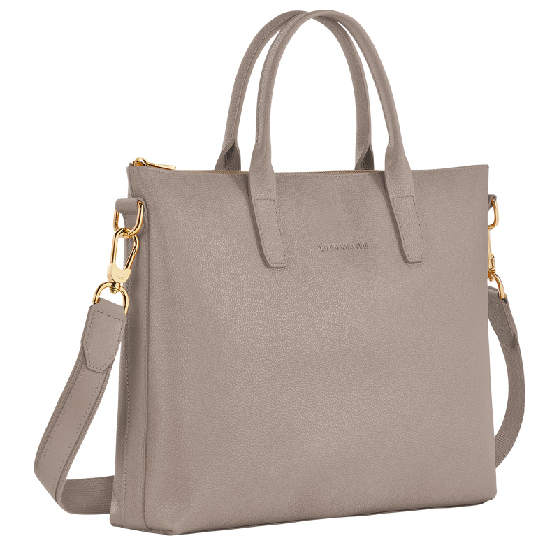 Longchamp | Le Foulonné S Briefcase Turtledove - Leather | Turtledove