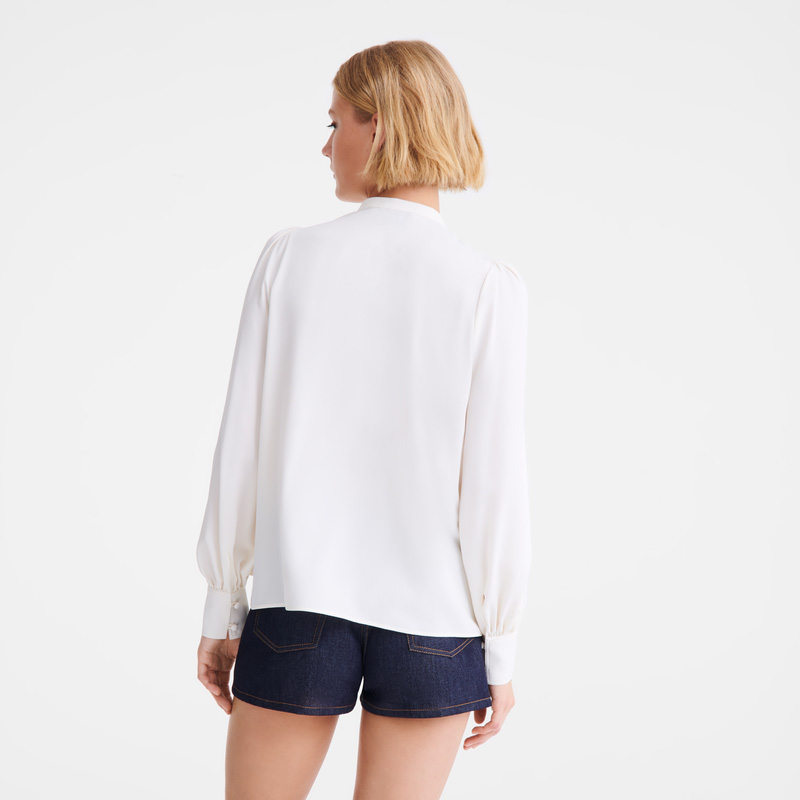 Longchamp | Blouse Ecru - Fluid crepe | Ecru