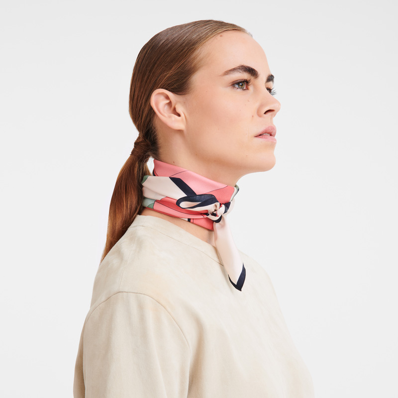 Longchamp | University Silk scarf 70 Nude - Silk | Nude