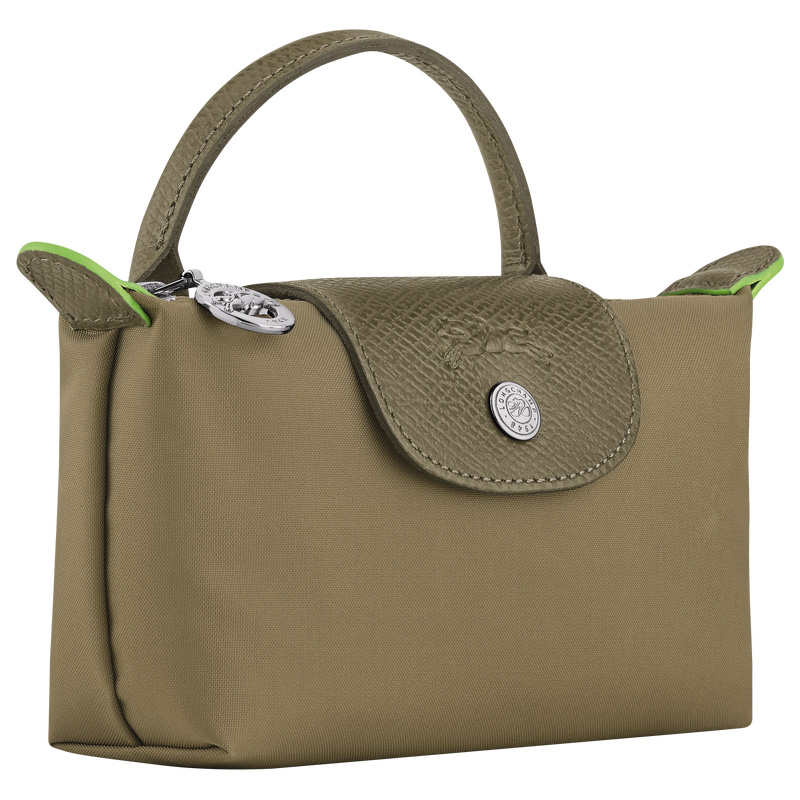 Longchamp | Le Pliage Green Pouch with handle Artichoke - Recycled canvas | Artichoke