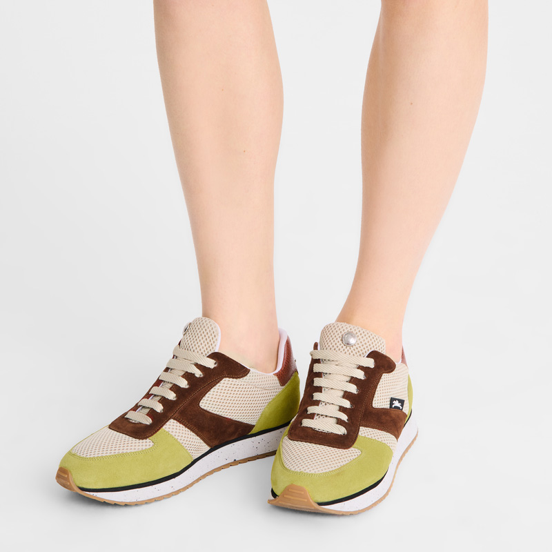 Longchamp | Le Pliage Green Sneakers Bark - Leather | Bark