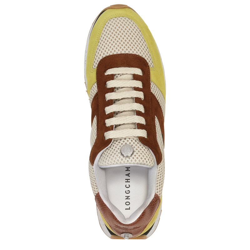 Longchamp | Le Pliage Green Sneakers Bark - Leather | Bark