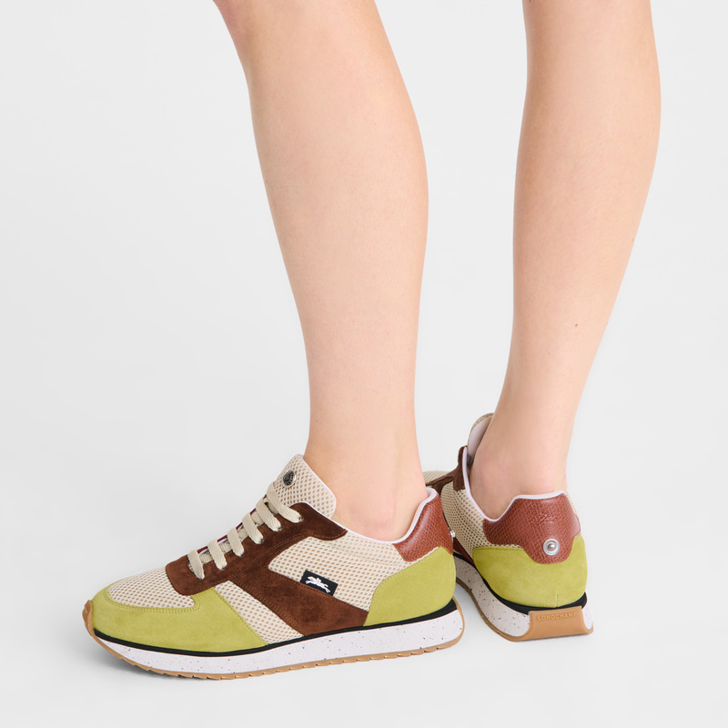 Longchamp | Le Pliage Green Sneakers Bark - Leather | Bark